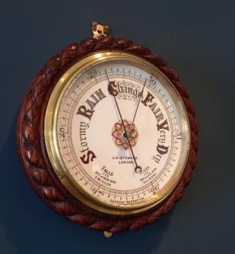 Mid Victorian Steward of London Ship's Barometer