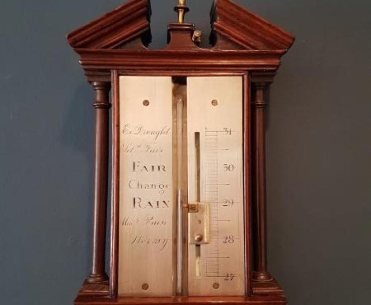 George III Mahogany Stick Barometer - Image 2