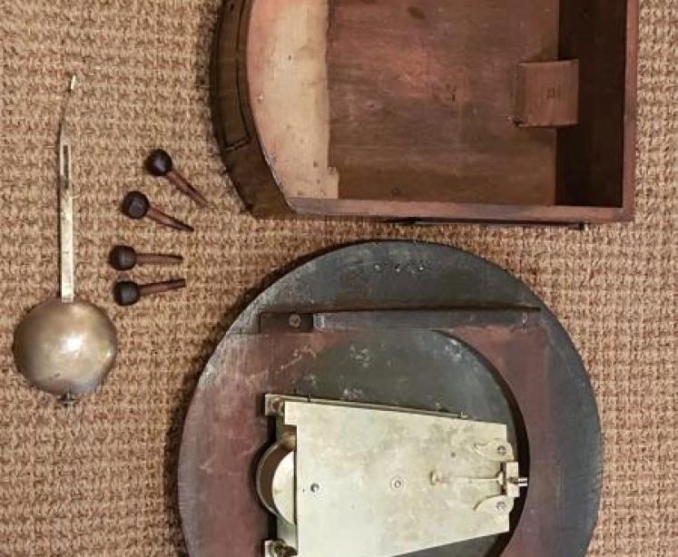 Early Victorian A Frame Fusee Dial Clock  - Image 4