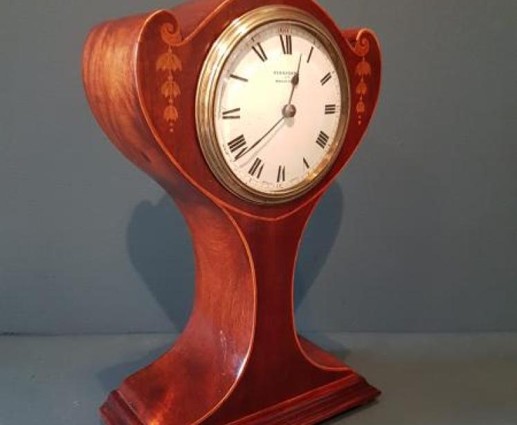 Fine Quality Edwardian Inlaid Mantel Clock - Image 2