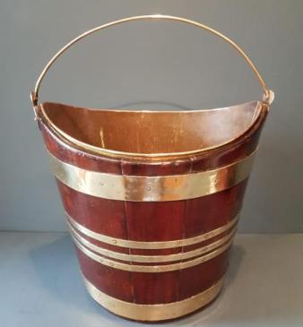 George III Mahogany Peat Bucket 