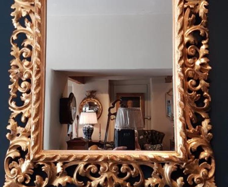 Victorian Timber Gilt Florentine Mirror  - Image 1