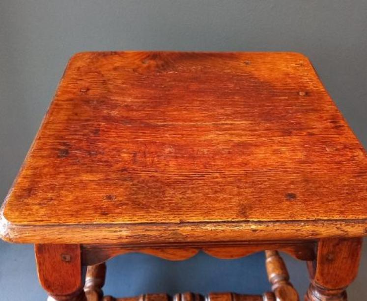 Rare Pair of George III Period Oak Joint Stools - Image 3