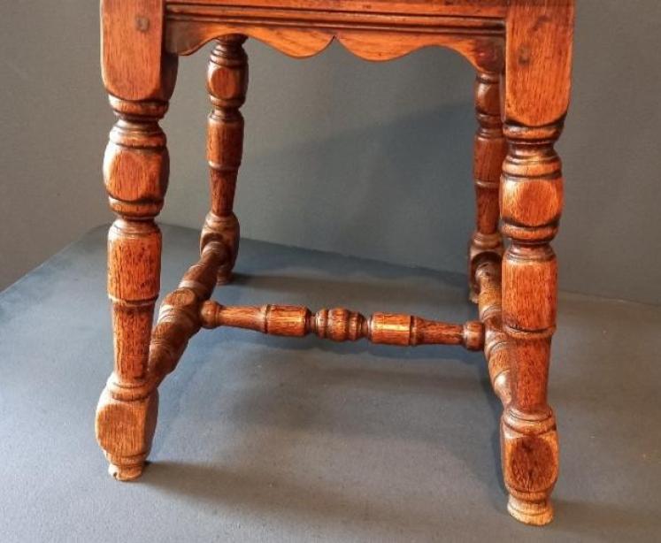 Rare Pair of George III Period Oak Joint Stools - Image 4