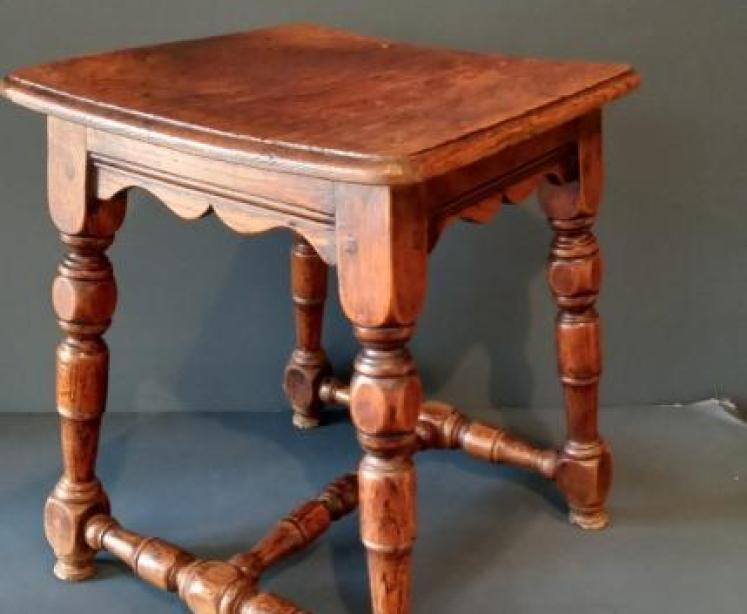 Rare Pair of George III Period Oak Joint Stools - Image 6