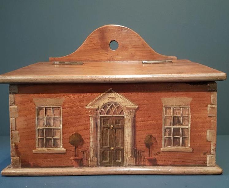 George III Oak Country House Candle Box - Image 3