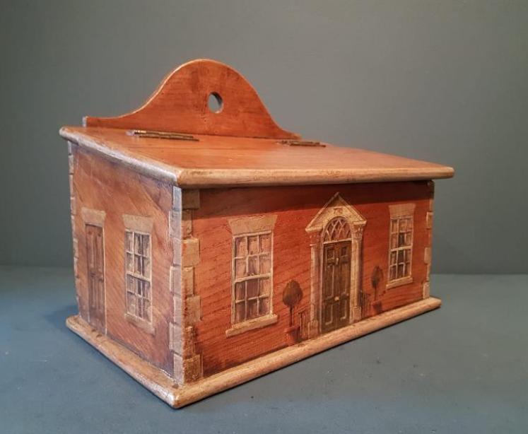 George III Oak Country House Candle Box - Image 4