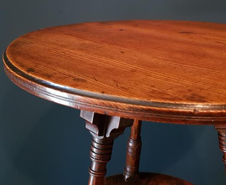 Early Victorian Elm Cricket Table - Image 5