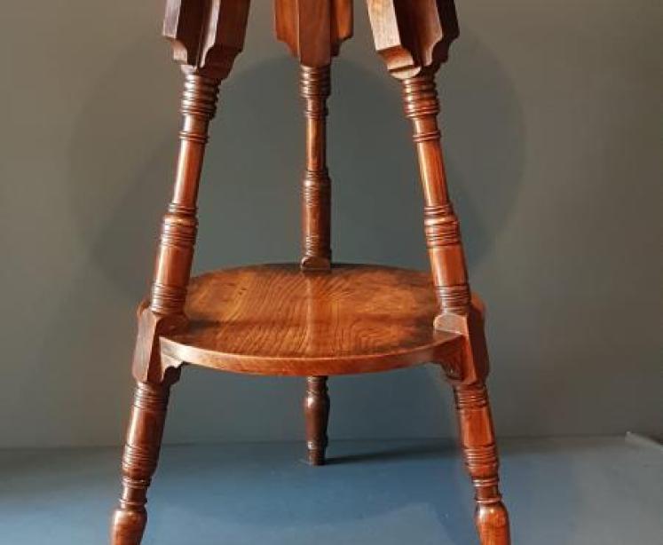 Early Victorian Elm Cricket Table - Image 6