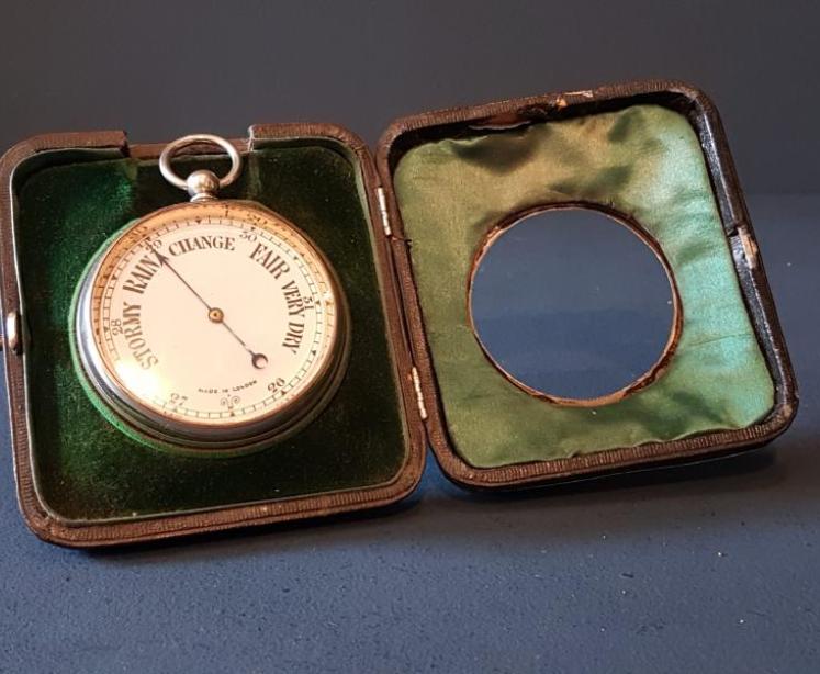 Early Victorian Silver Desktop Barometer - Image 4