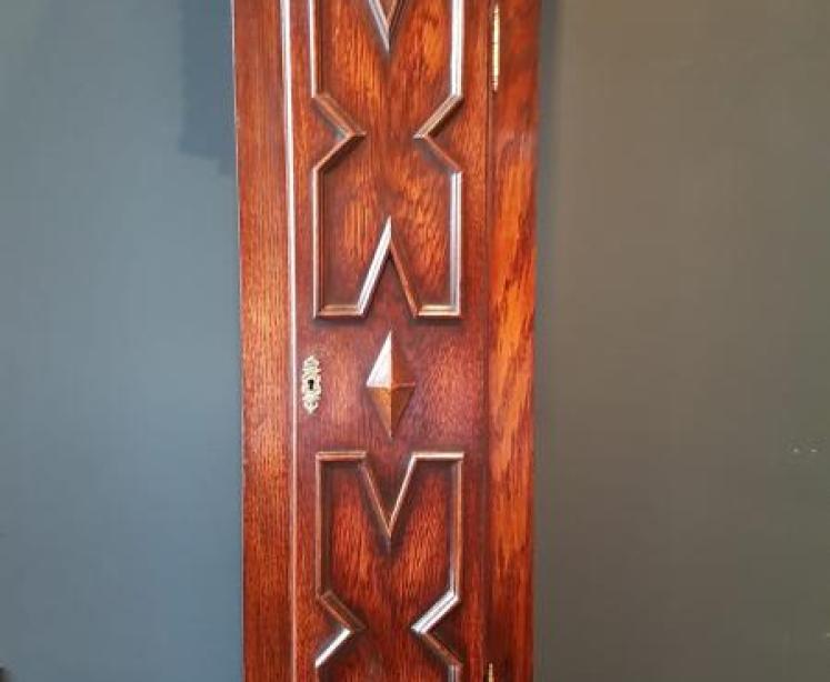 Quality Edwardian Oak Grandmother Clock - Image 4