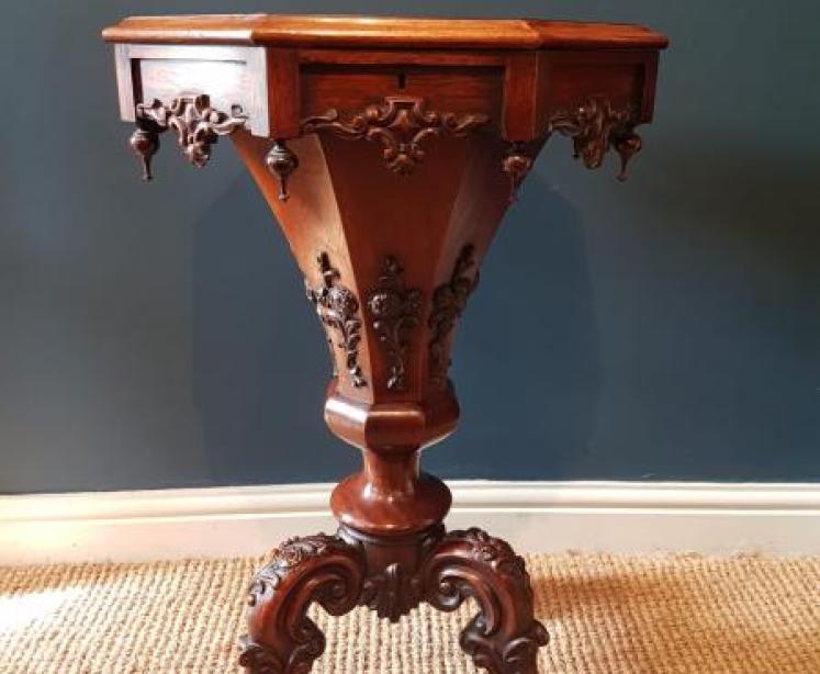 William IV Rosewood Work Table - Image 1