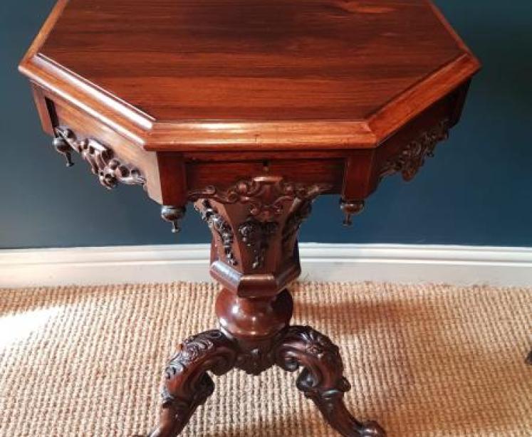 William IV Rosewood Work Table - Image 7