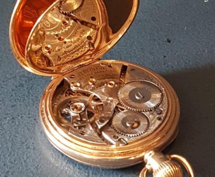 9ct Gold Waltham Pocket Watch - Image 7