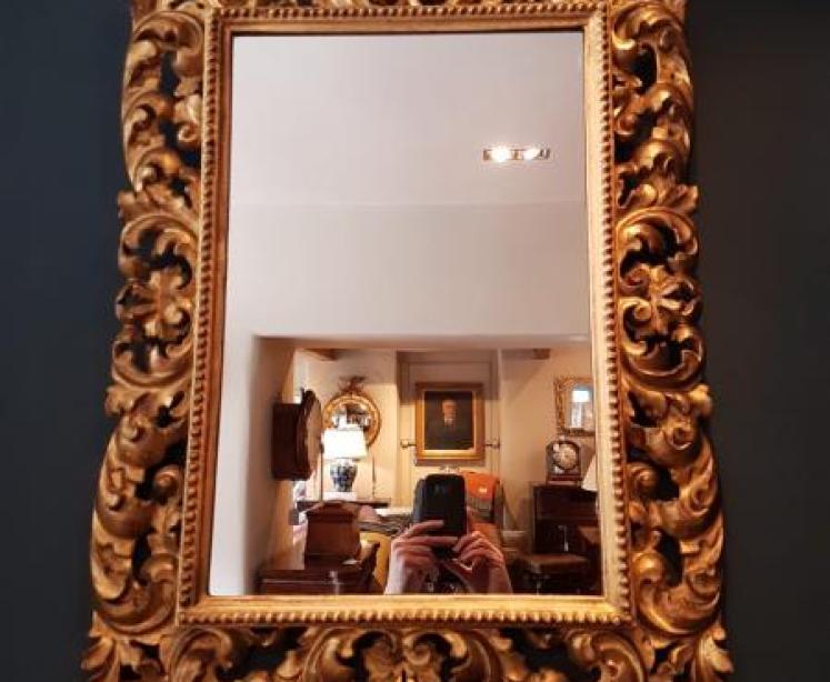 Victorian Timber Gilt Florentine Mirror  - Image 1