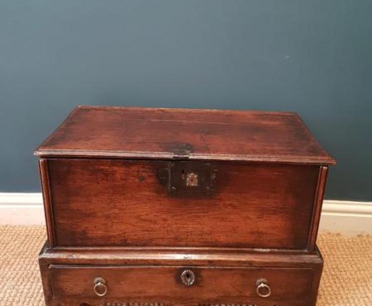 Georgian Oak Coffer Bach - Image 7