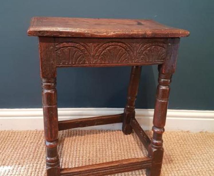 Period Oak Joint Stool - Image 1