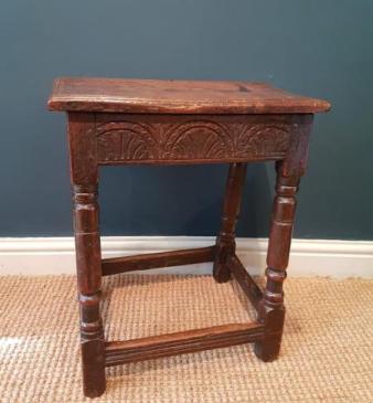 Period Oak Joint Stool