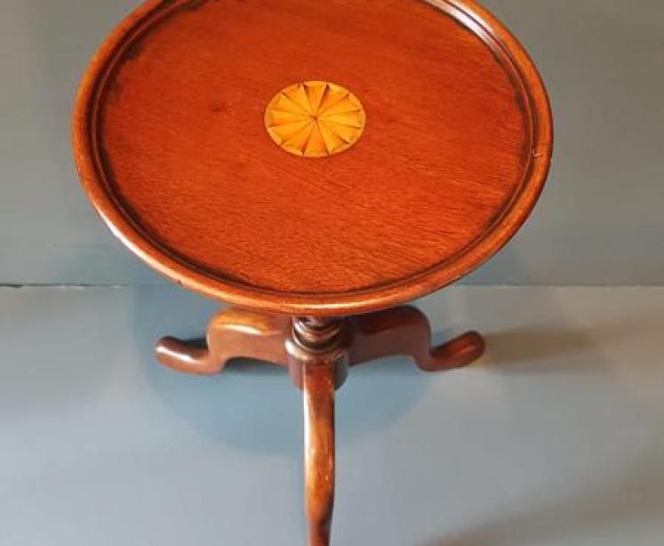 Matching Pair of Edwardian Mahogany Wine Tables - Image 2