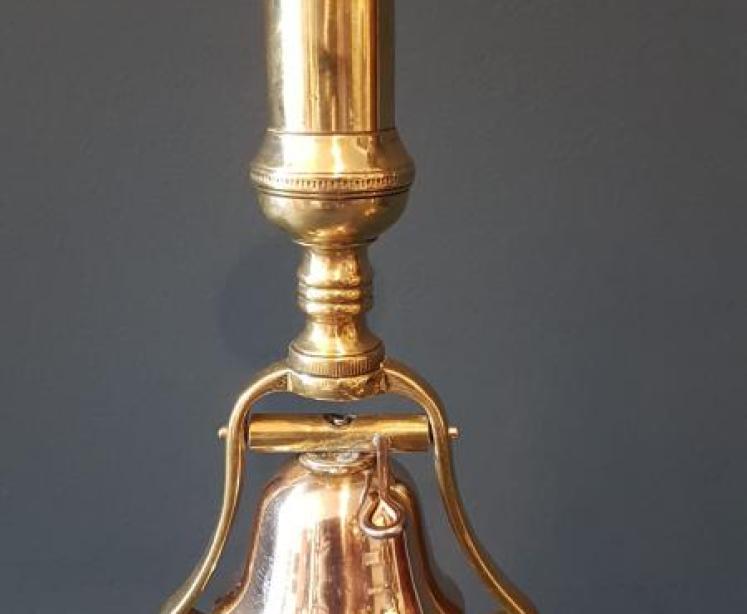 Matching Pair of George III Brass Tavern Candlesticks - Image 3
