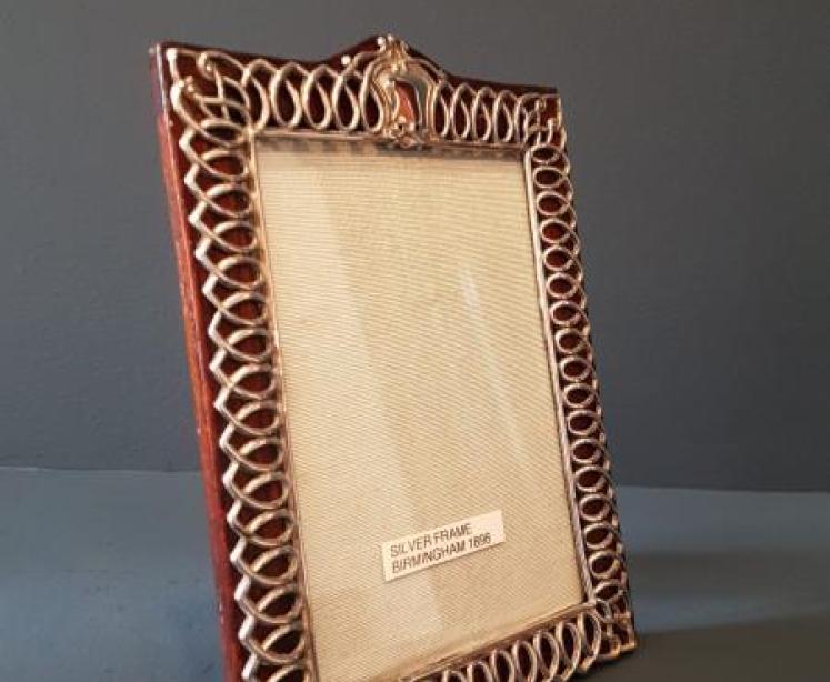 Superb Victorian Silver Wire Work Photo Frame - Image 2