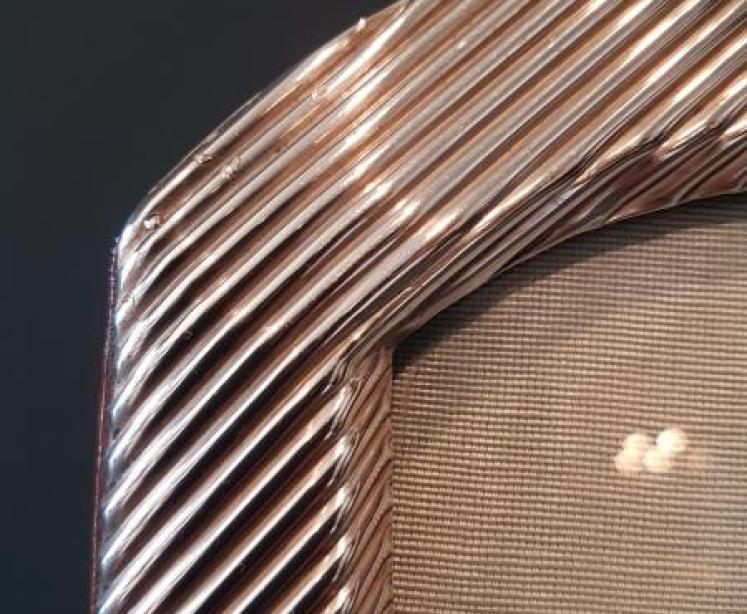 Victorian Reeded Silver Photo Frame - Image 5