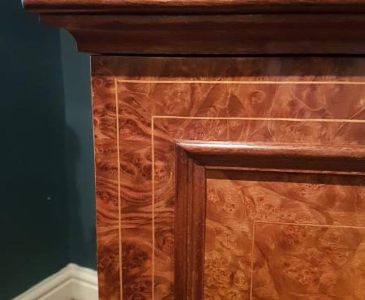 Matching Pair of Victorian Burr Walnut Bedside Cabinets - Image 2