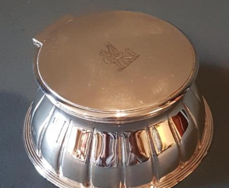 Superb William IV Capstan Silver Ink Well - Image 2