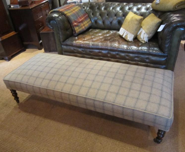 Large Mid Victorian Upholstered Oblong Stool - Image 1