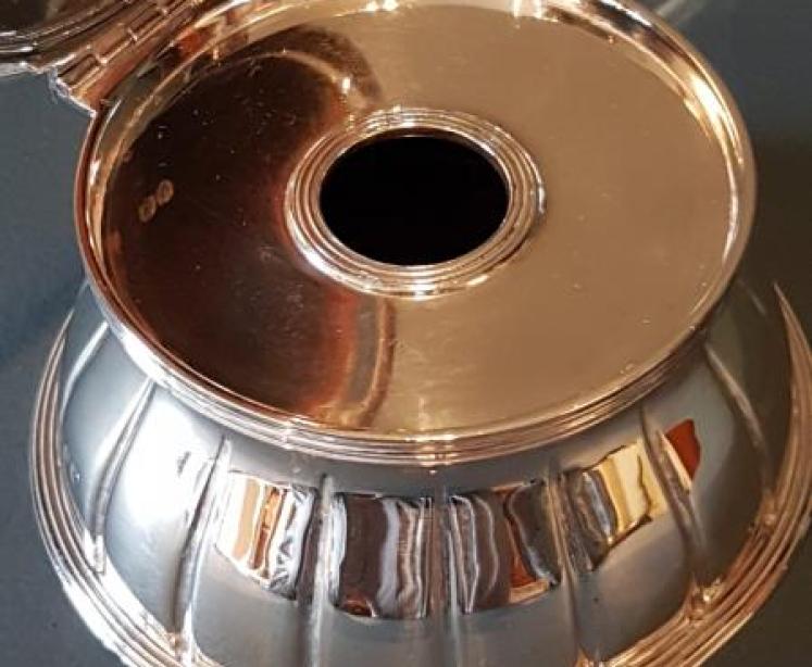 Superb William IV Capstan Silver Ink Well - Image 6