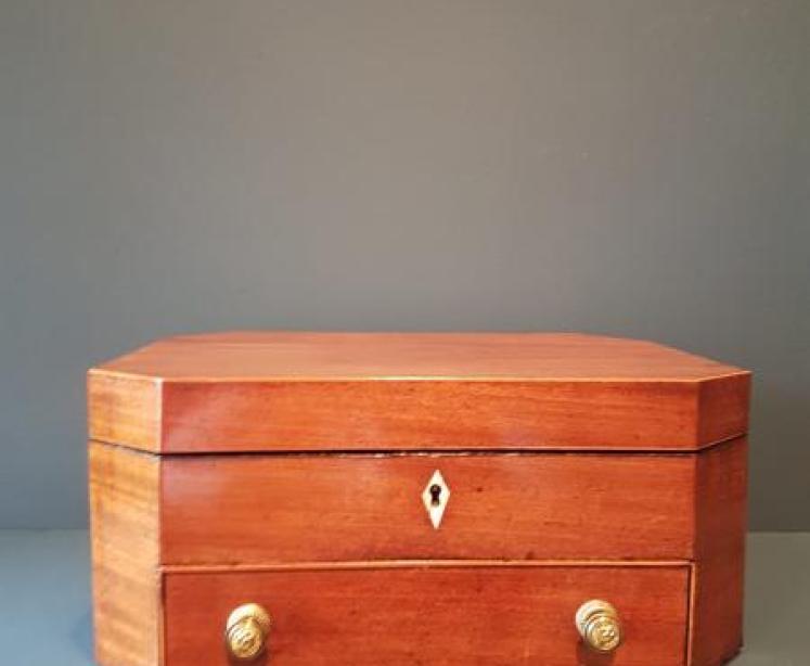 Regency Mahogany Sewing Box - Image 2