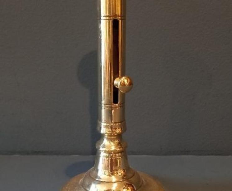 Pair of George III Period Brass Seamed Candlesticks - Image 4