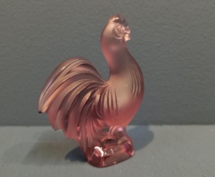Lalique Lilac Opalescent Cockerel - Image 2