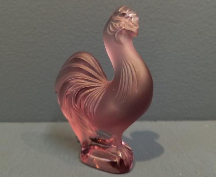 Lalique Lilac Opalescent Cockerel - Image 4