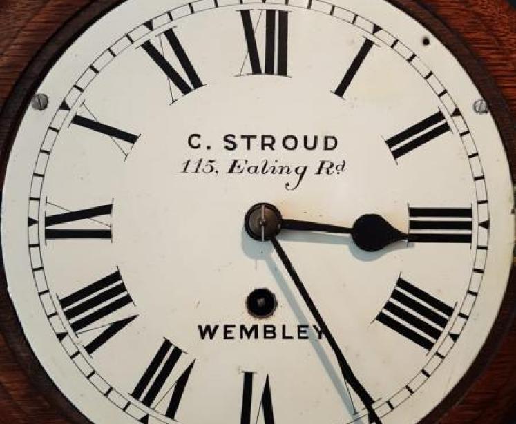 Victorian Oak Cased 8" Dial Clock - Image 4