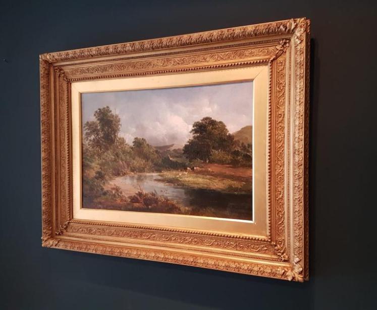 Fine Oil on Canvas by Alfred Vickers 'A Blowy Day on the Isle of Man'  - Image 1