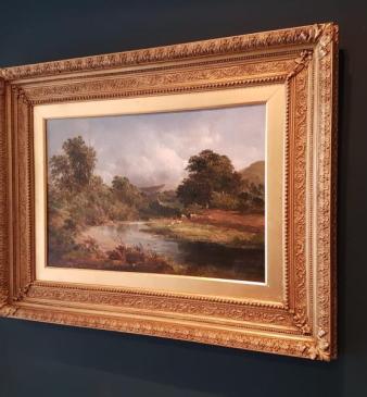 Fine Oil on Canvas by Alfred Vickers 'A Blowy Day on the Isle of Man' 