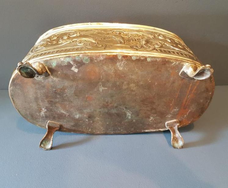 Victorian Embossed Brass Planter - Image 6