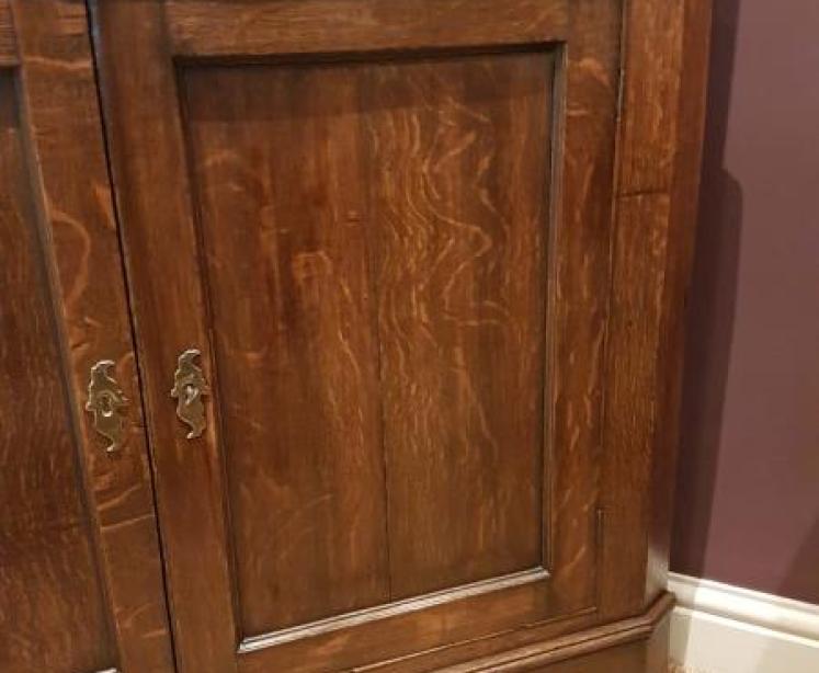 George III Oak Floor Standing Corner Cupboard  - Image 2