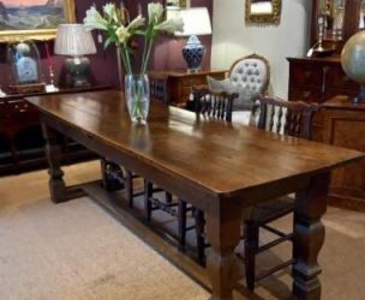 George II Period Oak 10 Seat Refectory Table - Image 2