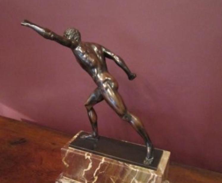 Impressive Art Deco Roman Olympian Bronze Figure - Image 1