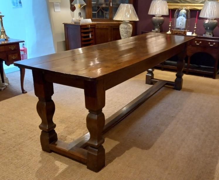 George II Period Oak 10 Seat Refectory Table - Image 6