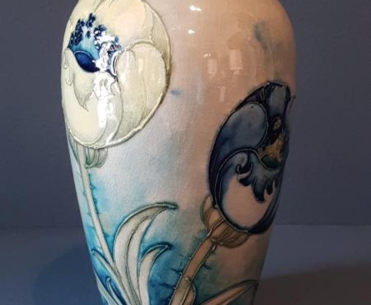 Rare Moorcroft Big Poppy on Celandon Ground Vase - Image 1