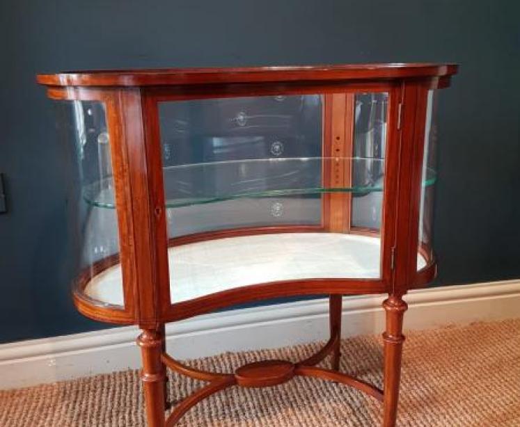 Fine Quality Edwardian Vitrine with Painted Decoration - Image 2