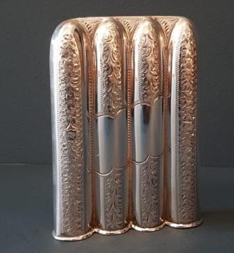 Unusual Victorian Silver Cigar Holder