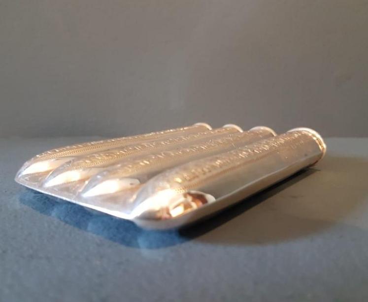Unusual Victorian Silver Cigar Holder - Image 4