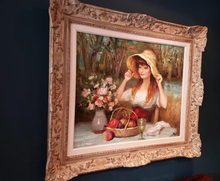 Marcel Dyf 'Claudine In A Hat' Oil On Canvas   - Image 2