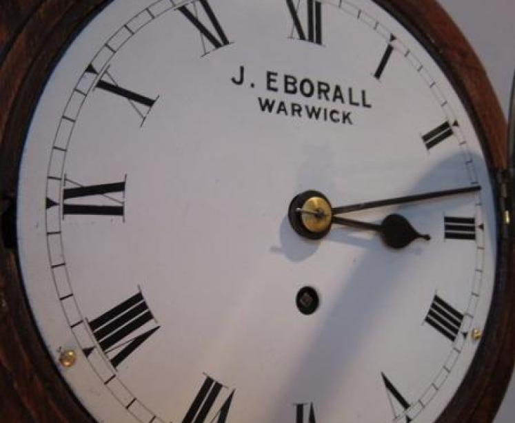 Top Quality 19th Century Polished Oak 8" Wallclock - Image 4