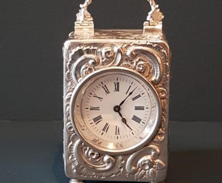 Immaculate Victorian Mappin & Webb Silver Clock - Image 1