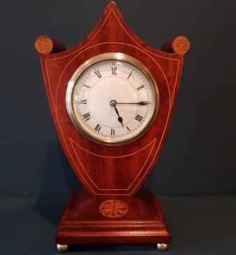 Edwardian Inlaid Mantel Clock
